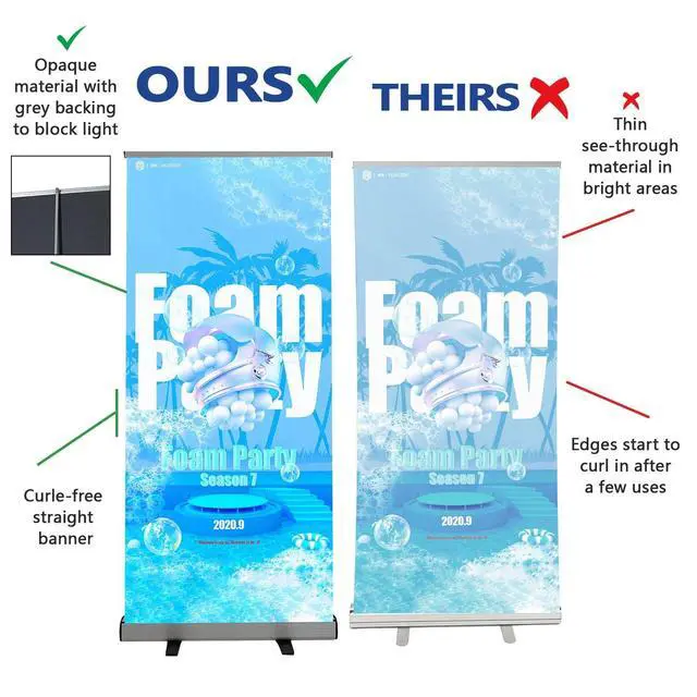 Alt view image 10 of 14 - Personalized Roll Up Banner 33.5"x81" Portable Advertising Display with Aluminum Stand & Display Stand for Promotions, Festivals, and Business Events