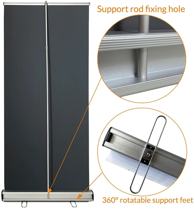 Alt view image 12 of 13 - Custom Retractable Bannerwith Heavy Duty Frame and Travel case Anti-curl fabricfor Business, Advertising, Events MADE IN USA (31.5" x 80")