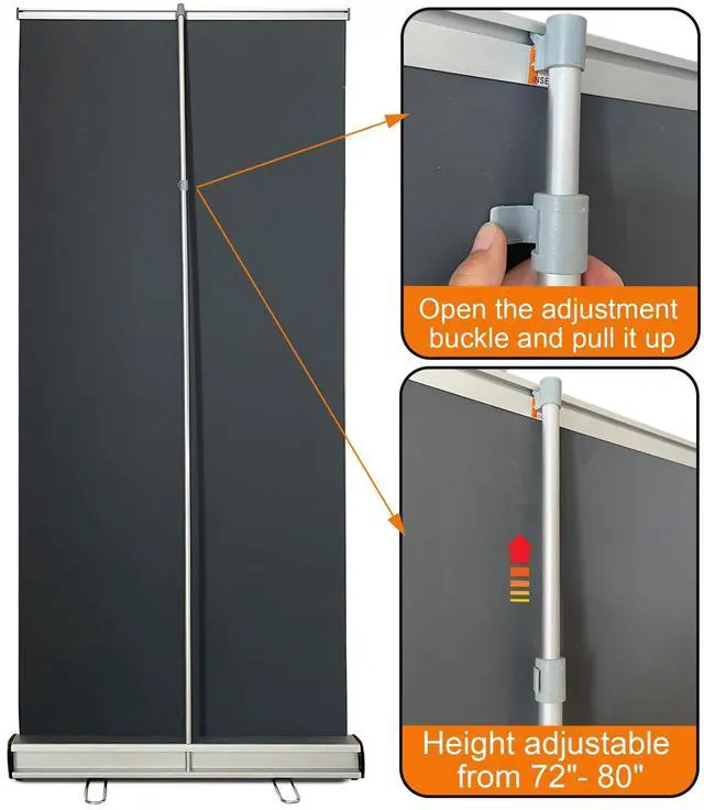 Alt view image 11 of 13 - Custom Retractable Bannerwith Heavy Duty Frame and Travel case Anti-curl fabricfor Business, Advertising, Events MADE IN USA (31.5" x 80")