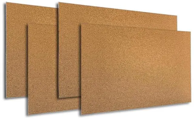 Alt view image 3 of 4 - 18" x 24" x 1/4" Thick Cork Sheets (4-Pack) with Adhesive Strips, 100% Natural and Sustainable Cork Bulletin Boards. Perfect for Home, School, and Office