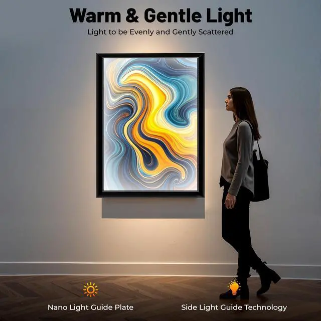 Alt view image 13 of 14 - LED Poster Frame, 24" x 36" LED Backlit Poster Photo Frame Movie Poster Aluminum Alloy Advertisement Signage Light Sign, Wall Mounting, Frame for Movie Poster Advertising Display (Black, 24" x 36")