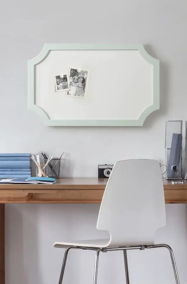 Alt view image 12 of 14 - Holbrook Scalloped Magnetic Dry Erase Board with Marker and Four Magnets; 15 x 24; Green; Decorative Wall Organization White Board for Use as Bedroom or Dorm Room Decor