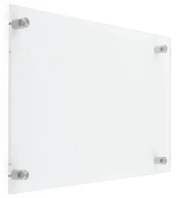 Alt view image 5 of 8 - 11 x 17 Acrylic Frame - Acrylic Room Signage with Stainless Steel Standoffs for Wayfinding Signage - Clear (EDSIGN1117)