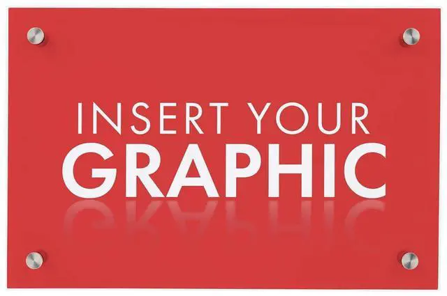 Alt view image 6 of 8 - 11 x 17 Acrylic Frame - Acrylic Room Signage with Stainless Steel Standoffs for Wayfinding Signage - Clear (EDSIGN1117)