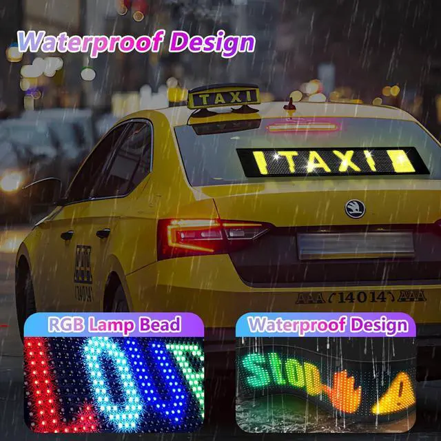 Alt view image 11 of 14 - LED Sign, 23"x5" Programmable LED Sign with Bluetooth APP Control - Huge Bright Scrolling Text/Animations for Car, Store, Christmas Advertising (Pre-Made & Custom Modes)