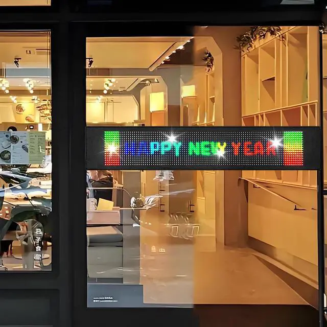 Alt view image 14 of 14 - LED Sign, 23"x5" Programmable LED Sign with Bluetooth APP Control - Huge Bright Scrolling Text/Animations for Car, Store, Christmas Advertising (Pre-Made & Custom Modes)