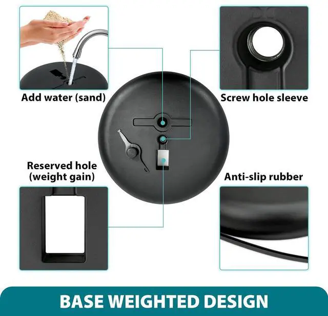 Alt view image 13 of 14 - 2Pack 8.5x11 Inch Adjustable Sign Holder Poster Stand, Heavy Duty Floor Sign Stand with Aluminum Snap Open Frame for Vertical and Horizontal Sign Displayed(Black)