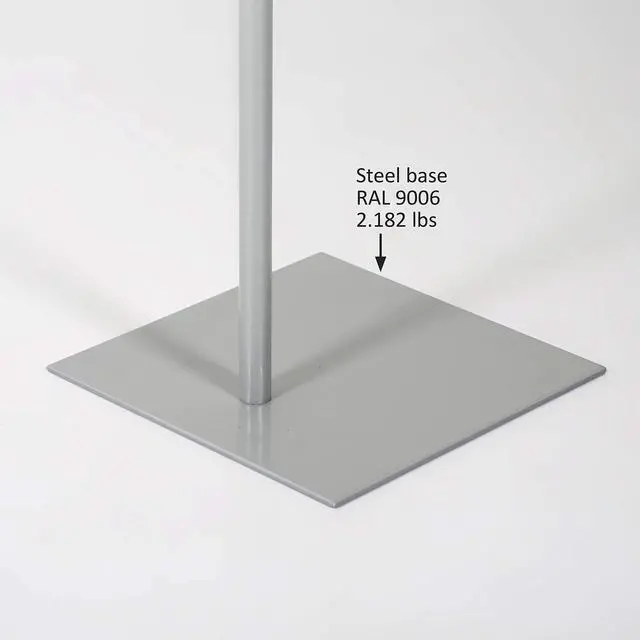Alt view image 11 of 12 - Floor Standing Sign Holder 8.5x11 Inches Gray Landscape Double Sided Menu Poster Display Flat Base For Restaurant Cafe Hotel School Hospital