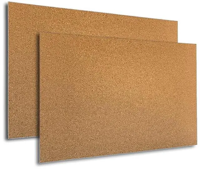 Alt view image 2 of 2 - 18" x 24" x 3/8" Thick Cork Sheets (2-Pack) with Adhesive Strips, 100% Natural and Sustainable Cork Bulletin Boards. Perfect for Home, School, and Office