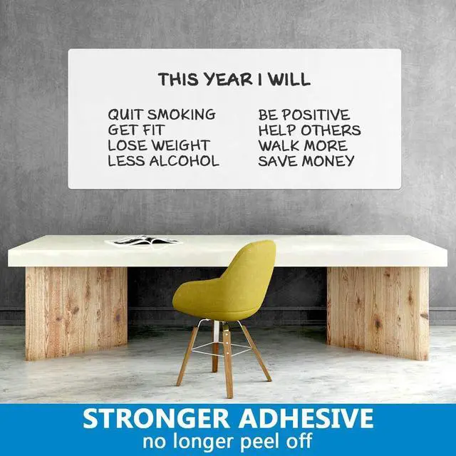 Alt view image 11 of 14 - Whiteboard for Wall, 8 x 4 ft White Board Sticker, 96 x 48 inches Dry Erase Wallpaper, Peel and Stick Whiteboard Contact Paper Roll for Wall/Table/Doors/Glass/Fridge, 9 Dry Erase Markers
