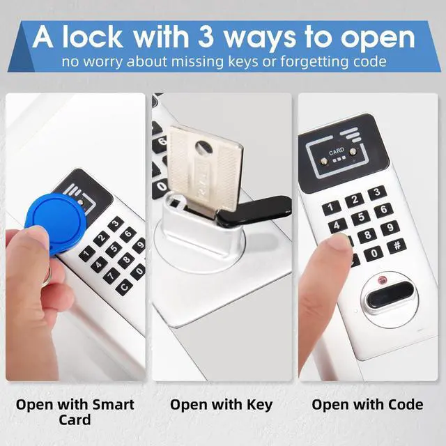 Alt view image 11 of 14 - 24 Slots Key Box Wall Mount with Code and Key, Key Lock Box with Combination, Key Storage Box with Key Hooks & Tags & Lables, 8.45" x 2.55" x 13" (Silver-Code Lock, 24 Keys)