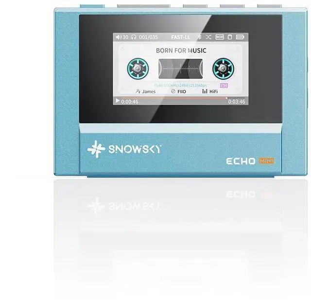 Alt view image 7 of 12 - SnowSky/ Echo MINI HiFi Bluetooth MP3 Player, 15Hours Playback, Independent Volume Control with 3.5mm/4.4mm Headphones Outputs (Sky Blue)