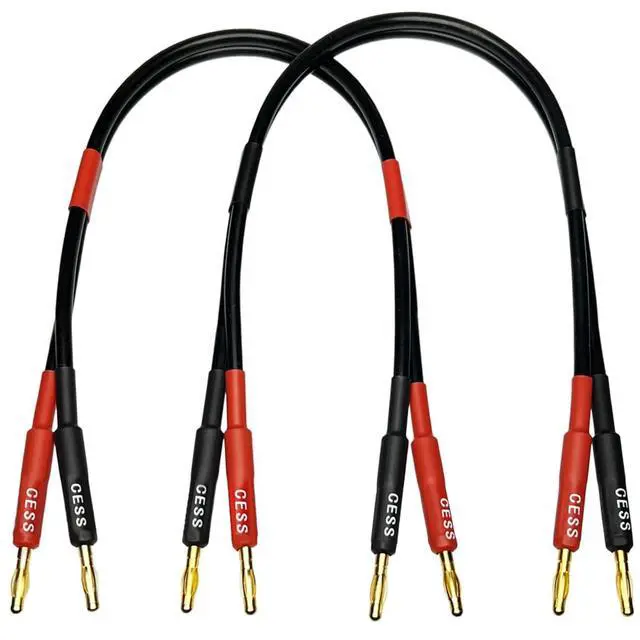 Alt view image 6 of 10 - CESS-037-2f Banana Plug Male to Male Speaker Cable 12 Gauge 680 Strand Count Silicone Soft Wire, 2 Cables (2 FEET)