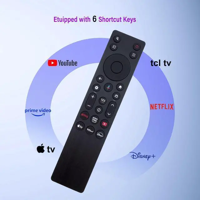 Alt view image 8 of 10 - RC923A FMB1 Voice Remote Control Replacement Compatible for TCL 2025 4K OLED Smart TV QLED QLED Mini Google TV's, Series QM5K, QM6K, QM7K, Q77KNo Settings Required (Black)