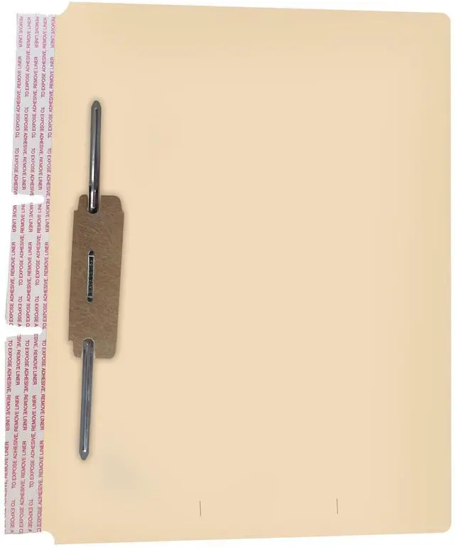 Alt view image 7 of 12 - Self Adhesive Dividers for File Folders, Side Hinge Divider with 2" Bonded Fastener on Front Side, 11 pt Manila Stock, Box of 100