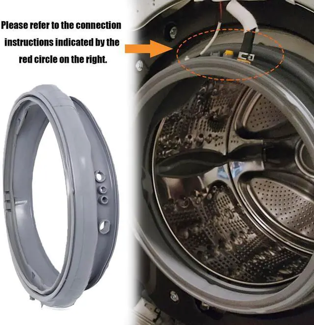 Alt view image 11 of 14 - MDS47123608 WM8100HVA Washer Door Boot Gasket Seal Parts Compatible with LG Kenmore Washing Machine WM8000HVA/HWA, WM4070HVA/HWA,WM4270HWA, Replace AP5668418, 2673936, PS6448330
