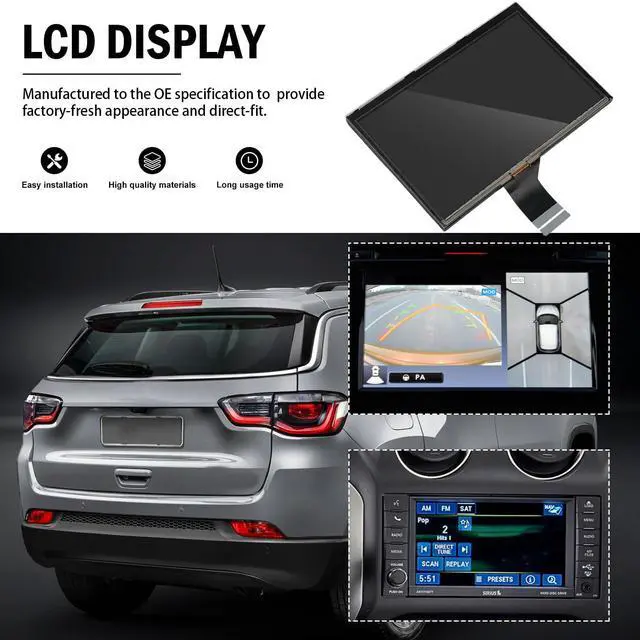 Alt view image 7 of 8 - 7" Uconnect VP2 Touch Screen Digitizer LCD Monitor Radio Navigation Display for Jeep Compass 2017-2020 Renegade 2018-2021 Replacement TDO-WXGA0700K00057-V1 ACT3S5370FPC-A1-E
