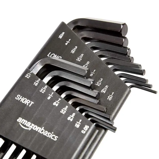 Alt view image 9 of 10 - 36-Piece Allen Wrench/Hex Key Set, SAE & Metric Sizes, Chrome Vanadium Steel with Long Arm, 2 Organized Storage Cases