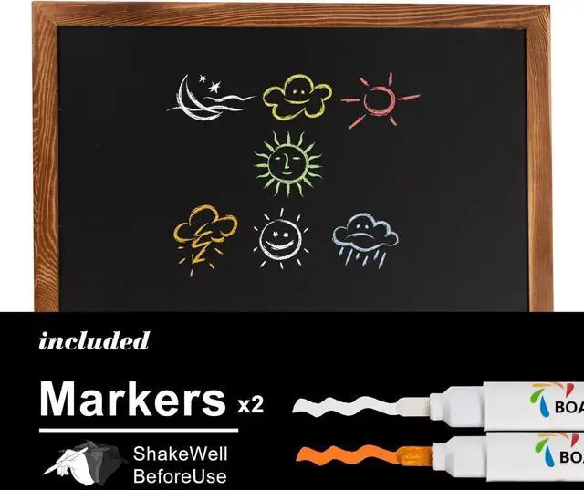 Alt view image 12 of 14 - Magnetic Chalkboard Black Board 24 x 36, Large Chalkboard Blackboard for Wall Decor, Easy-to-Erase Wood Framed Magnet Board for School, Home & Office (Black)