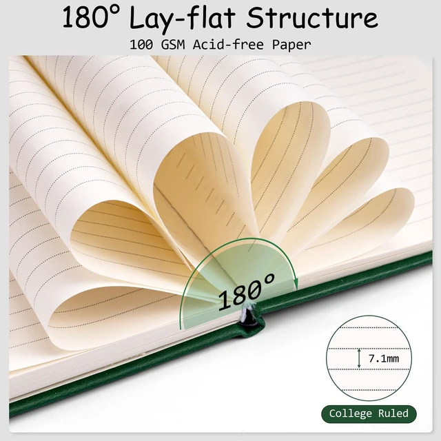 Alt view image 10 of 14 - 20 Pack Hardcover Leather Journal Notebooks, A5 College Ruled, 200 Pages/100 Sheets, 5.8 x 8.4 inch, 10 Colors, Bulk for Business/Office/Work