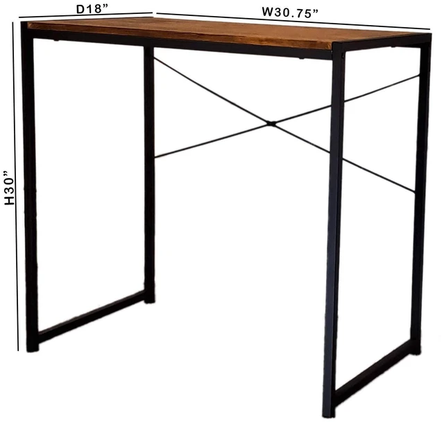 Alt view image 9 of 12 - Multifunctional Rectangular Desk, Coffee Top and Black Legs | Metal Frame