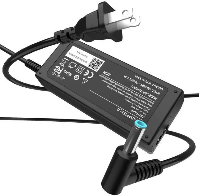 Alt view image 8 of 14 - 45W Charger Compatible with HP Laptop Charger - 19.5V 2.31A Charger Smart Blue Tip Compatible with HP Stream 11 13 14, Pavilion x360 11 13 15 17, Envy, ProBook, EliteBook, Spectre, Notebook 14 15