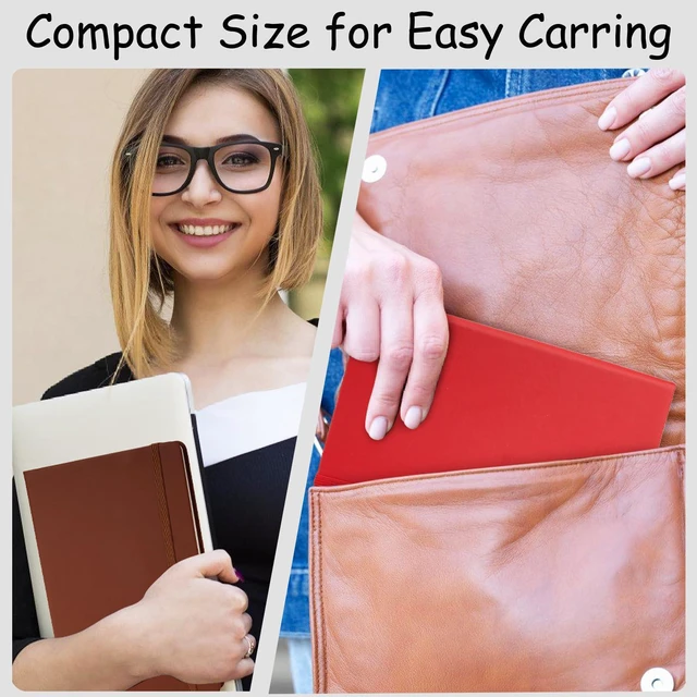 Alt view image 14 of 14 - 20 Pack Hardcover Leather Journal Notebooks, A5 College Ruled, 200 Pages/100 Sheets, 5.8 x 8.4 inch, 10 Colors, Bulk for Business/Office/Work