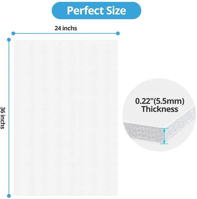 Alt view image 9 of 14 - Foam Board 24"x36", Foam Core Board for Projects, Black Poster Board for Painting, Displaying (12 Pack White)