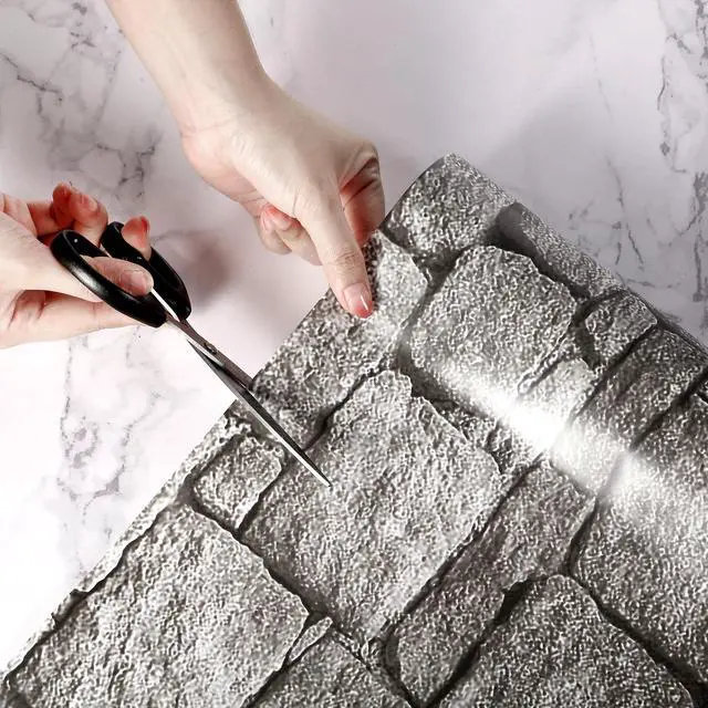 Alt view image 10 of 14 - 2 Rolls Gray Brick Bulletin Board Paper 24 Inch x 100ft Stone Fade Resistant Paper Roll for Created Resources Classroom Decor