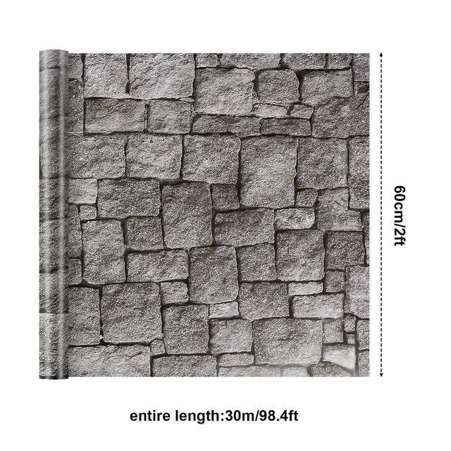 Alt view image 9 of 14 - 2 Rolls Gray Brick Bulletin Board Paper 24 Inch x 100ft Stone Fade Resistant Paper Roll for Created Resources Classroom Decor
