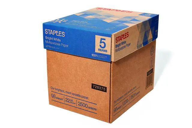 Alt view image 5 of 8 - 8.5 x 11-Inch Multipurpose Paper, 22 lbs., 98 Brightness, 2500/Carton, For Office, School & Home