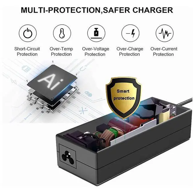 Alt view image 10 of 12 - Laptop Charger Replacement for HP Laptop Computer 45W Smart Blue Tip Power Adapter