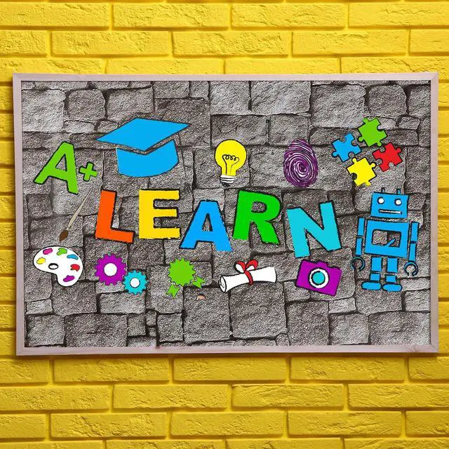 Alt view image 11 of 14 - 2 Rolls Gray Brick Bulletin Board Paper 24 Inch x 100ft Stone Fade Resistant Paper Roll for Created Resources Classroom Decor