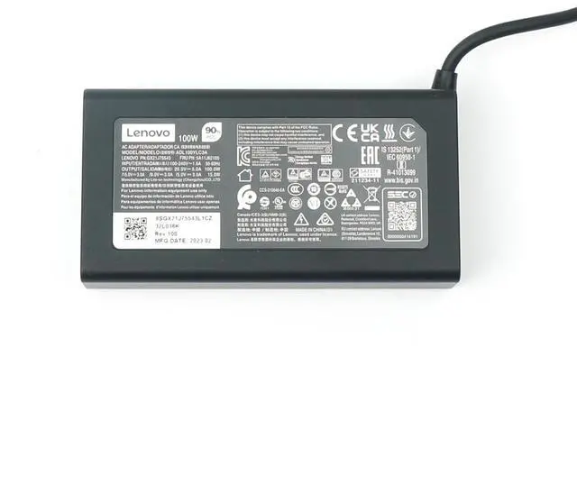 Alt view image 11 of 14 - Laptop Charger 100W Watt USB Type C(USB-C) AC Power Adapter - ldeapad 5 Pro 16, ThinkBook 15 16, Black, ADL100YLC3A