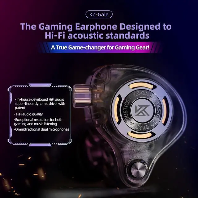 Alt view image 9 of 14 - Gale USB C IEM, Wired Type-C Gaming Earbuds with Mic Built-in DSP | Noise Isolation Deep Bass IEM, Comfort-Fit Type C HiFi Clarity Sound Earphone for iPhone17/16/15 Samsung (Type-C, Black)