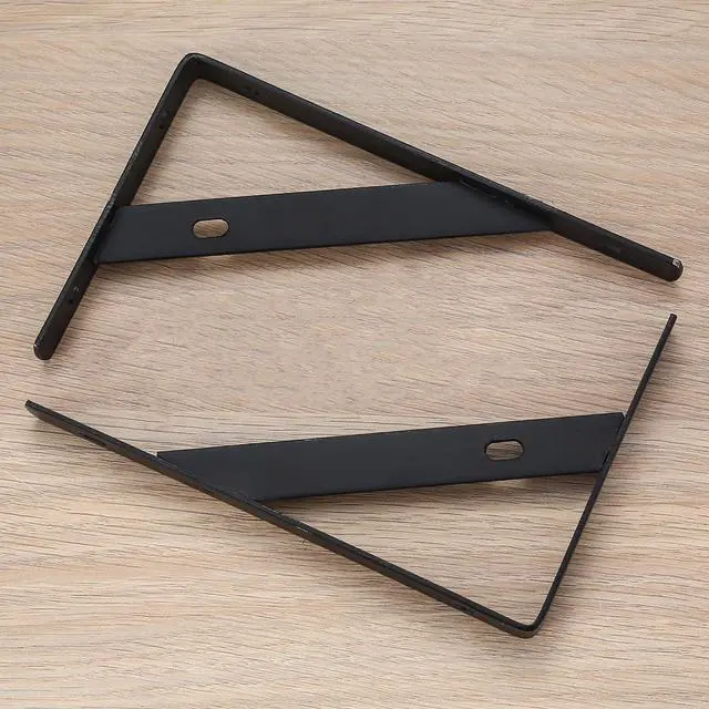 Alt view image 10 of 14 - Heavy Duty Shelf Brackets - 8 Pcs L Shaped Metal Wall Mount Shelves Support for Floating Shelves (3.7 x 6 inch)