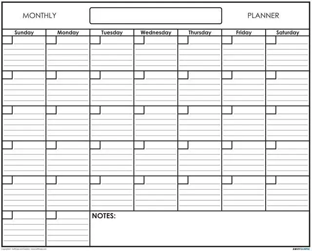 Alt view image 2 of 2 - 48" x 65" Erasable Undated One Month Laminated Wall Calendar Monthly Planner Blank Reusable Perfect for Organizing Home Office Academic Schedules w/Free Erase Marker