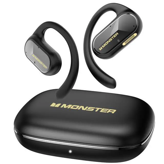 Alt view image 8 of 13 - Open Ear AC312 Headphones, Bluetooth 5.4 Wireless Earbuds with Noise-Cancelling Mic for Clear Calls, Powerful Sound by 16mm Large Drivers, Touch Control 32H Playtime, IPX5 Waterproof for Sport