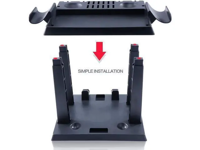 Alt view image 9 of 14 - Storage Stand for Nintendo Switch Storage Stand Controller Holder for Nintendo Switch Accessories and 2 Poke Ball Plus Controllers