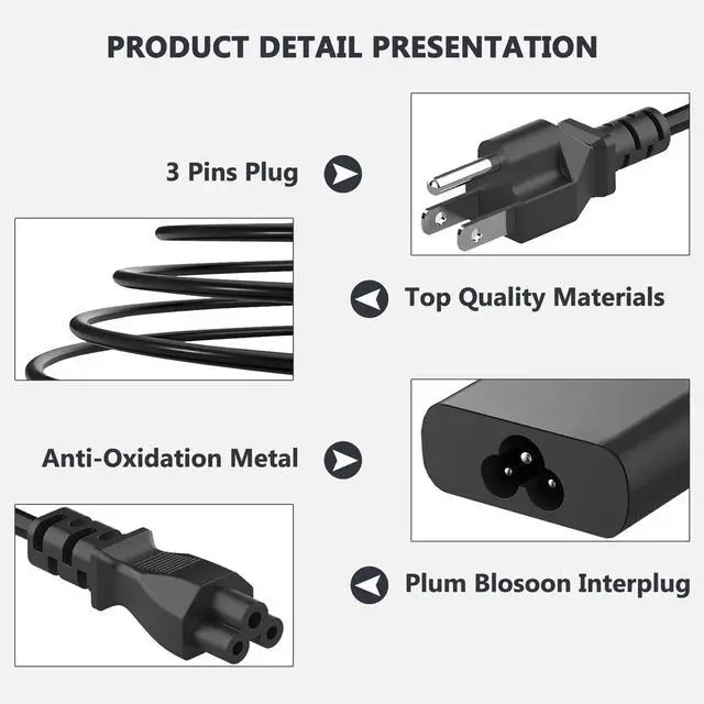 Alt view image 10 of 14 - 65W 45W USB-C Laptop Charger Compatible with Dell Latitude 5540 5530 5520 5420 5430 5440 5450 7530 7440 7430 7420 7340 7330 7320 XPS 13 9250 9350 9360 9365 9370 9380 9550 Adapter Power Cord