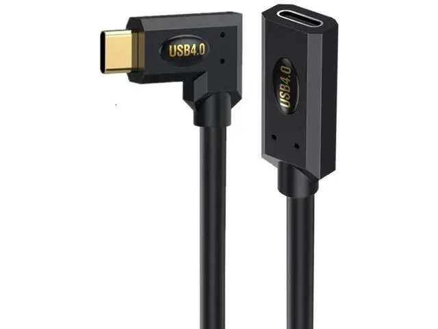 Alt view image 9 of 14 - Aomoproing 2ft 40Gbps USB 4.0 Type C Extension Cable, Straight Female to Left & Right Angle Male 240W 5A PD USB C 4.0 Cord for Smartphones, Laptops, Thunderbolt 3, Support 8k@60Hz