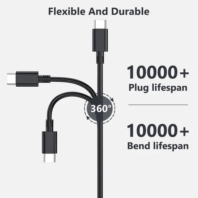 Alt view image 12 of 14 - 65W 45W USB-C Laptop Charger Compatible with Dell Latitude 5540 5530 5520 5420 5430 5440 5450 7530 7440 7430 7420 7340 7330 7320 XPS 13 9250 9350 9360 9365 9370 9380 9550 Adapter Power Cord