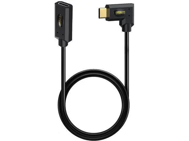 Alt view image 8 of 14 - Aomoproing 2ft 40Gbps USB 4.0 Type C Extension Cable, Straight Female to Left & Right Angle Male 240W 5A PD USB C 4.0 Cord for Smartphones, Laptops, Thunderbolt 3, Support 8k@60Hz