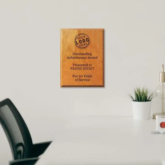 Alt view image 8 of 10 - Solid Cherry Award and Recognition Plaque. Great for retirement, corporate awards, school, and sporting events. (9 x 12")