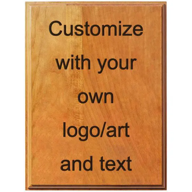 Alt view image 10 of 10 - Solid Cherry Award and Recognition Plaque. Great for retirement, corporate awards, school, and sporting events. (9 x 12")