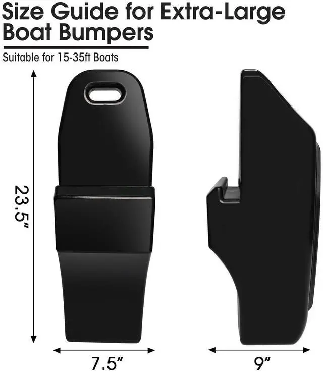 Alt view image 9 of 14 - Pontoon Boat Fenders Boat Bumpers for Docking Pontoon ONLY | Pontoon Bumpers Boat Fenders Customized Inflatable Boat Fenders Bumpers for Docking with Locking Recessed Groove&Grip Handle