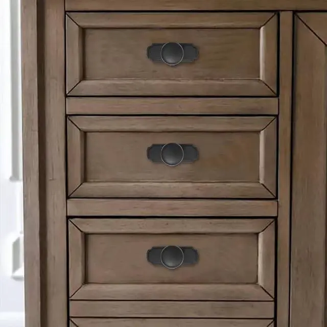 Alt view image 12 of 12 - 10 Pack 1-1/4 inch Backplate for Cabinet Knobs Matte Black Drawer Knobs Cabinet Hardware Vintage Aged with Backplate
