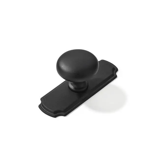 Alt view image 7 of 12 - 10 Pack 1-1/4 inch Backplate for Cabinet Knobs Matte Black Drawer Knobs Cabinet Hardware Vintage Aged with Backplate