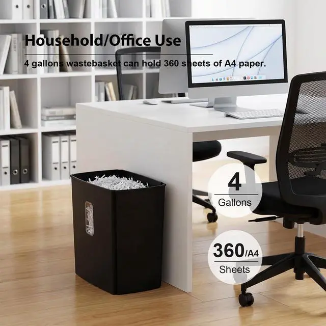 Alt view image 12 of 14 - 10 Sheets Paper Shredder for Home Office | P-4, 5 Mins Runtime, 4 gal
