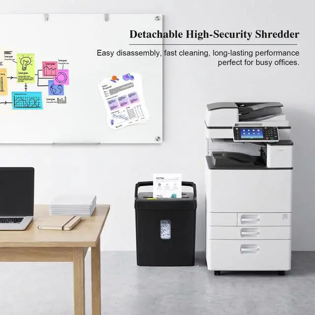 Alt view image 13 of 14 - 10 Sheets Paper Shredder for Home Office | P-4, 5 Mins Runtime, 4 gal